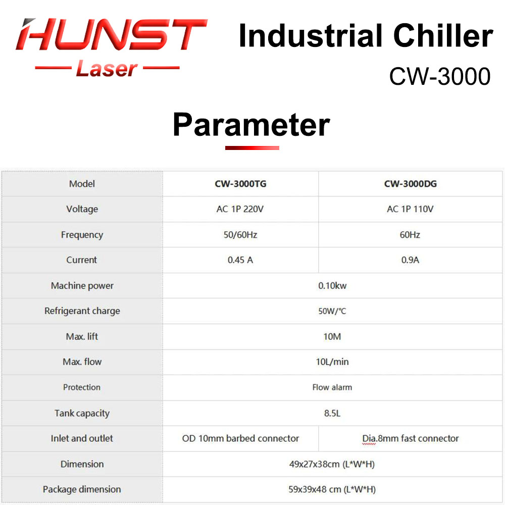 HUNST S&A CW3000 Refrigerador  - Laser Industrial Chiller avaliação e preço
