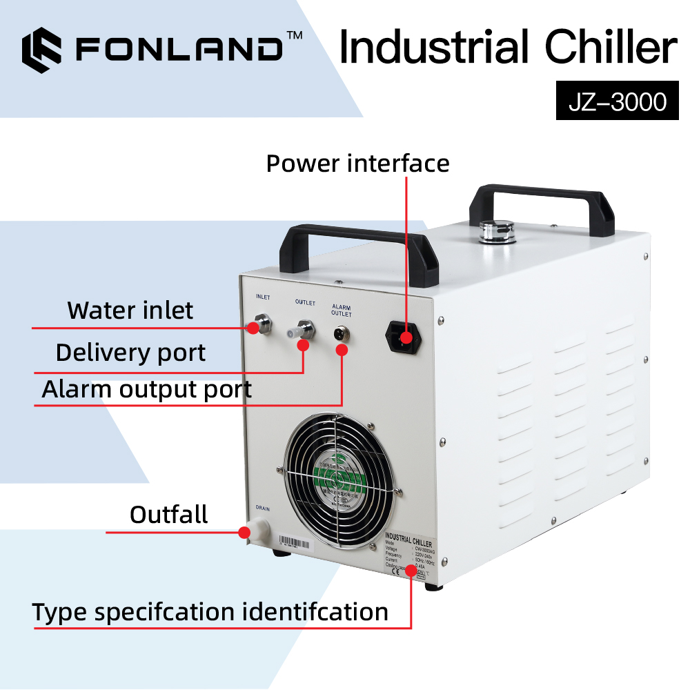 Resfriador de Água Industrial  - Laser Industrial Chiller avaliação e preço
