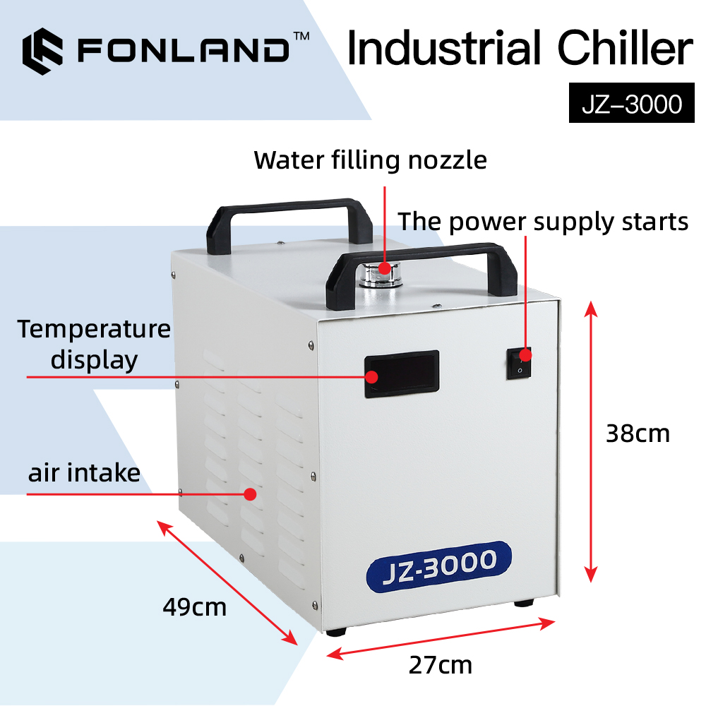 Resfriador de Água Industrial  - Laser Industrial Chiller avaliação e preço